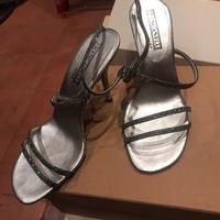 Scarpe sandali gioiello 39 platino trancanelli