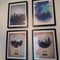 4 quadri  , Istanbul ,NY ,Barcellona ,Paris