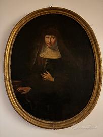 Antico dipinto olio su tela