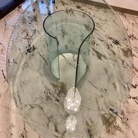 tavolo ovale in cristallo FIAM - made in Italy