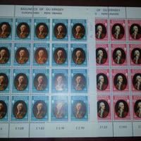 Bailiwick of Guernsey lotto 9 foglietti 2 valori
