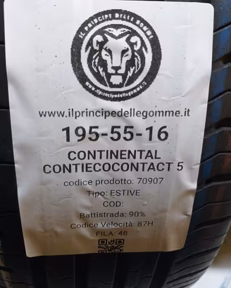 2 GOMME 195 55 16 CONTINENTAL A70907