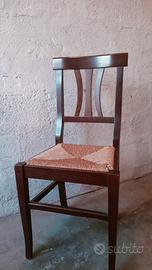 sedie paglia e legno robuste 