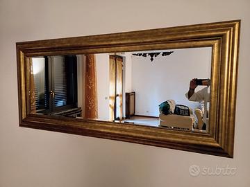 Specchio da Parete Grande 180x80 cm Cornice Dorata