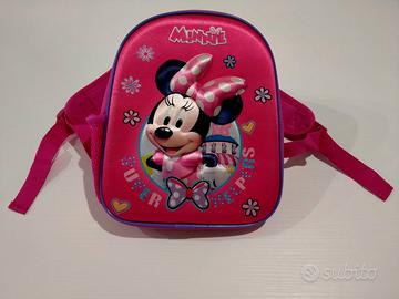 Zaino Minnie rosa fucsia infanzia bambina 3-5 anni