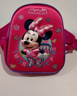 Zaino Minnie rosa fucsia infanzia bambina 3-5 anni