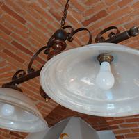 lampadario ferro battuto