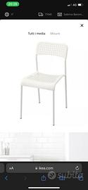 Sedie ikea bianche e rosse