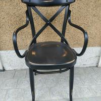 sedia anticata curvata in faggio maudez