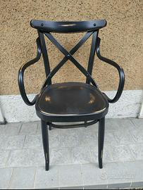 sedia anticata curvata in faggio maudez