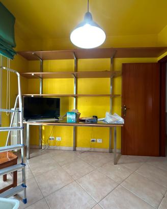 Libreria legno acciaio