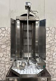 Griglia - doner kebab Meltem a gas in inox