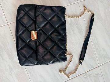 Borsa H&M trapuntata nera con catena