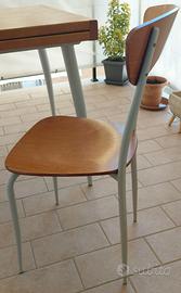 Set Calligaris: Tavolo allungabile 90x90 + 4 sedie