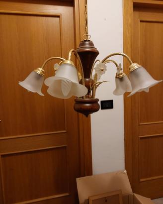 Lampadario + lampade/bajour da comodino
