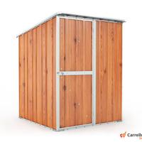 Casetta giardino in Acciaio 1.55x175 cm fin legno