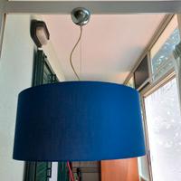 Lampadario paralume tessuto bluette E27 60euro