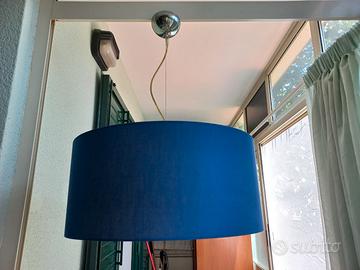 Lampadario paralume tessuto bluette E27 60euro