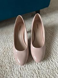 Decollete rosa effetto nude taglia 42