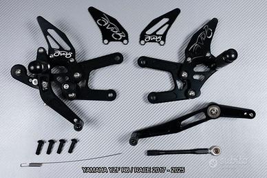 Pedane arretrate YAMAHA YZF R6 / RACE 2017 - 2025