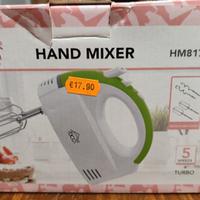 mixer manuale con fruste e ganci per la cucina