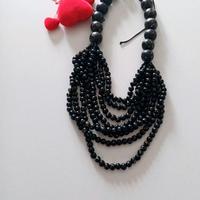 Collana lunga nero e oro