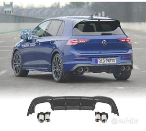DIFFUSORE VOLKSWAGEN VW GOLF 8 LOOK R DOPPIA USCIT