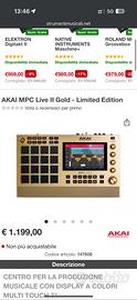 Akai mpc live 2 Gold + cover + estensione 10 anni