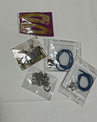 5 Accessori Bambina - Collana, Bracciale, Fermagli