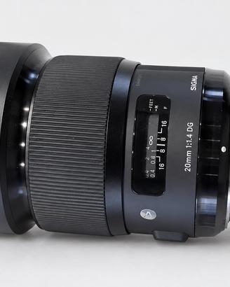 Sigma 20mm f/1.4 DG HSM Art – Nikon F con custodia