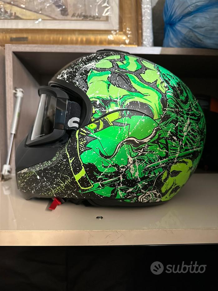 CASCO JET DOPPIA VISIERA SHARK NANO BLANK – VERDE LUCIDO - Non Solo Caschi