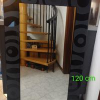 Specchio decorato con luce e 2 lampadari