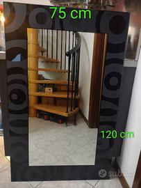 Specchio decorato con luce e 2 lampadari