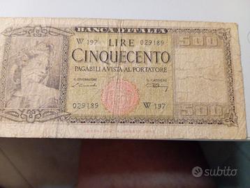 Banconota da 500 lire del 14 agosto 1947
