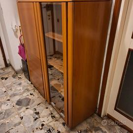 vetrina in massello noce nazionale smontabile