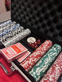 Valigetta 500 chips fiches poker Texas hold'em