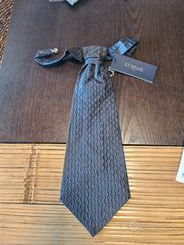 cravatta cerimonia Lubiam 1911 nuova grigio scuro
