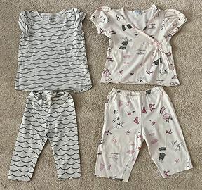 2 pigiami 3/4 anni sottocoperta e h&m