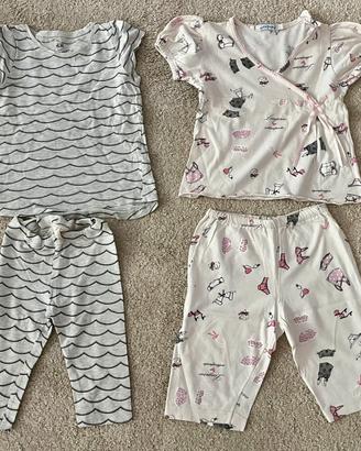 2 pigiami 3/4 anni sottocoperta e h&m