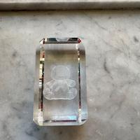 Soprammobile in cristallo inciso orsetto