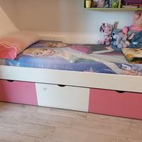 letto singolo con cassettoni