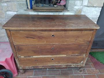Cassettiera in legno NOCE