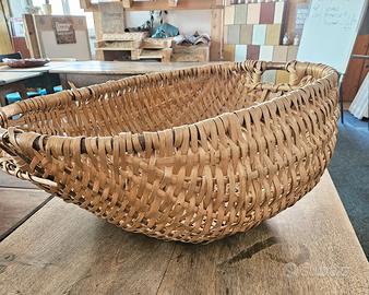 CESTA IN LEGNO INTRECCIATO A MANO