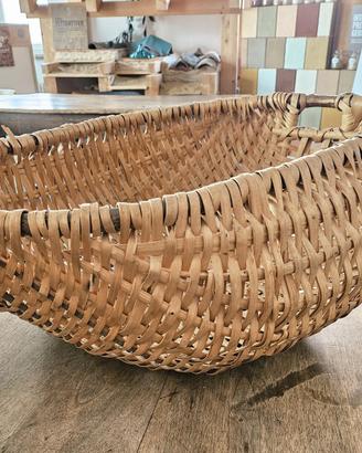 CESTA IN LEGNO INTRECCIATO A MANO