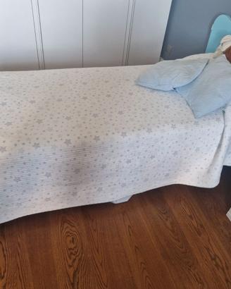 Letto singolo bambino ragazzo a doghe e materasso