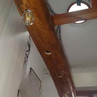 Lampadario rustico in legno