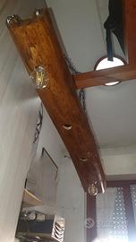 Lampadario rustico in legno