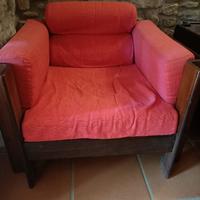 Salotto Poltronova in noce