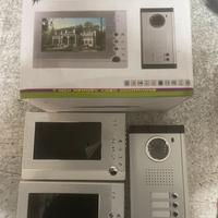 Kit videocitofono bifamiliare 4 fili 2 monitor 7
