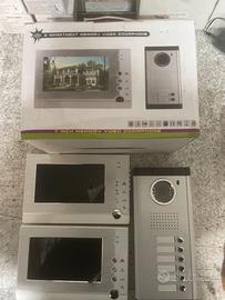 Kit videocitofono bifamiliare 4 fili 2 monitor 7